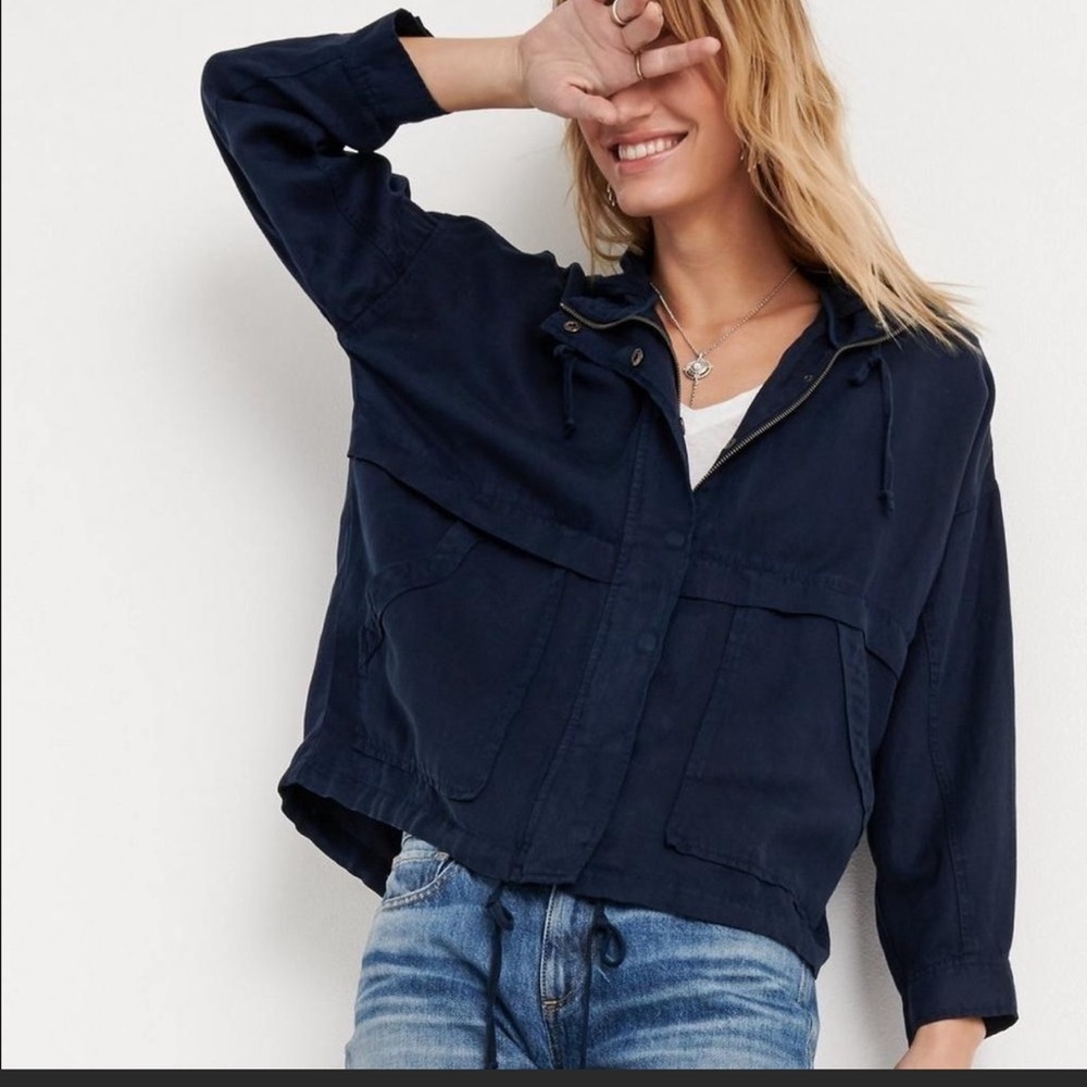 Lucky Brand Tencel Hooded Lightweight Jacket